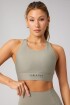 Top No-Bounce High Impact Sports Bra Mujer Seagrass/Dark Olive