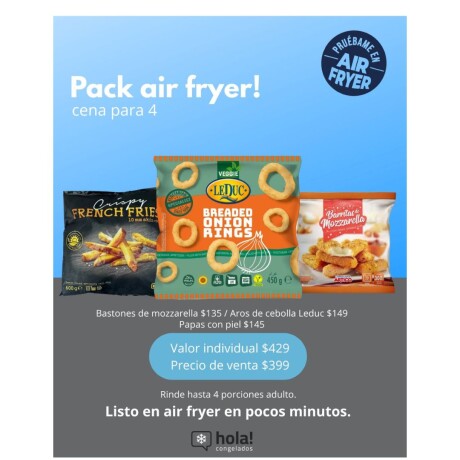 PACK AIR FRYER! CENA PARA 4 PACK AIR FRYER! CENA PARA 4