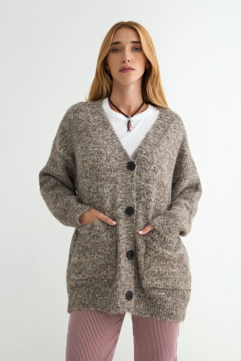 CARDIGAN PERSICA - MARRON 