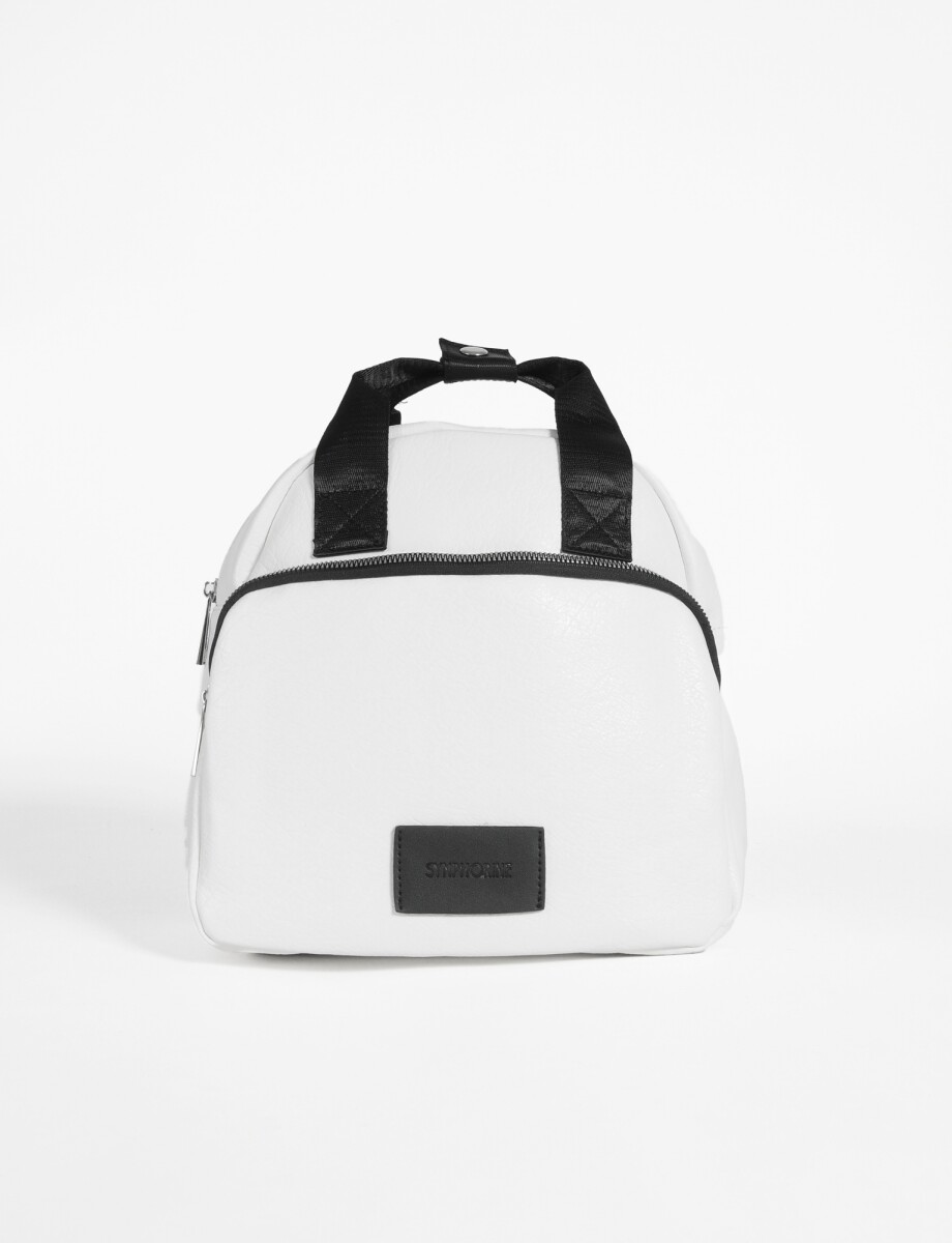 Mochila con bolsillo - blanco 