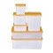 SET 6 RECIPIENTES RECTANGULARES ALASKA TAPA AMARILLA