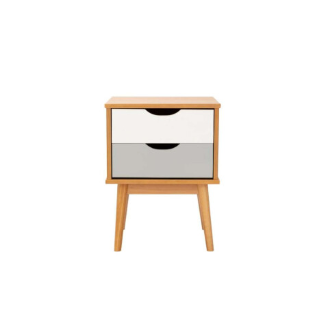 Mesa De Luz 2 Cajones Linea Nordica