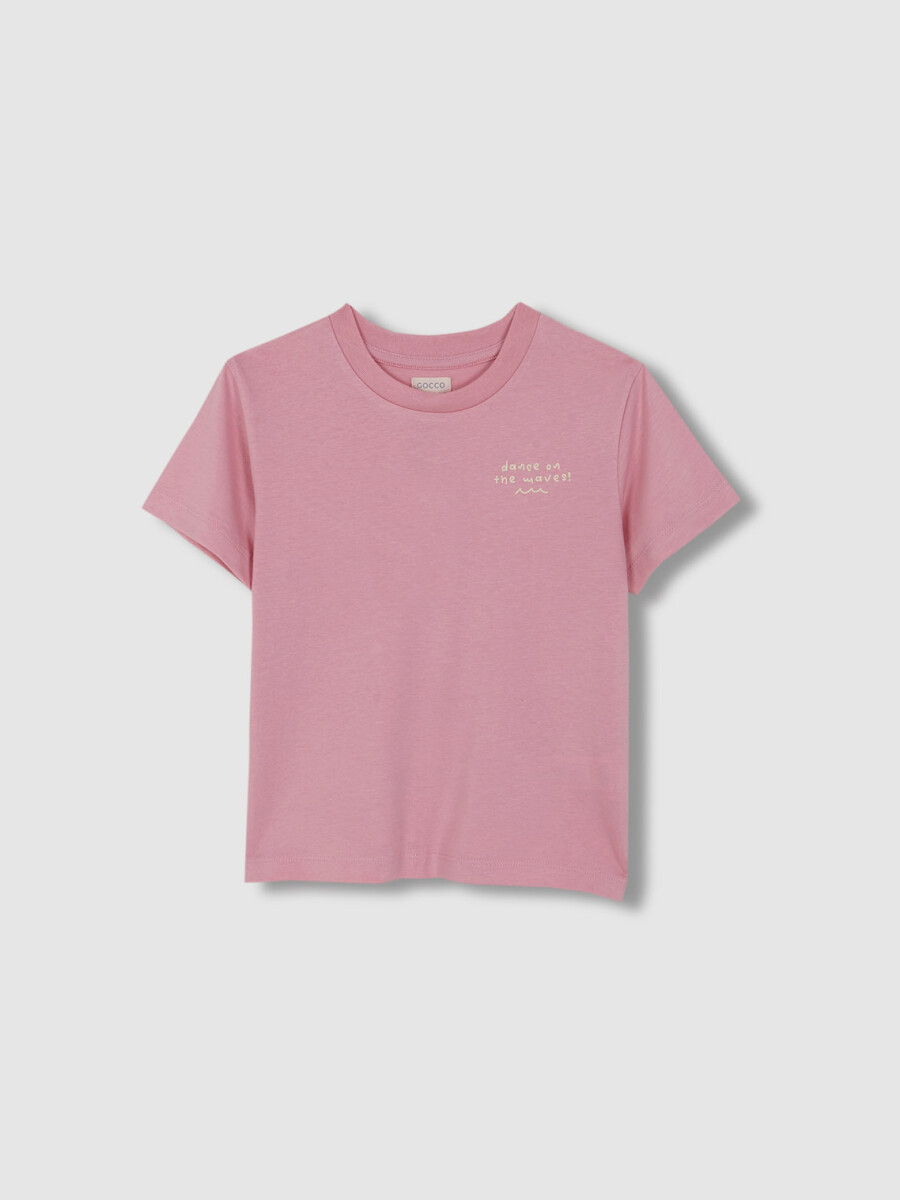 Camiseta Print Cocodrilo Rosa