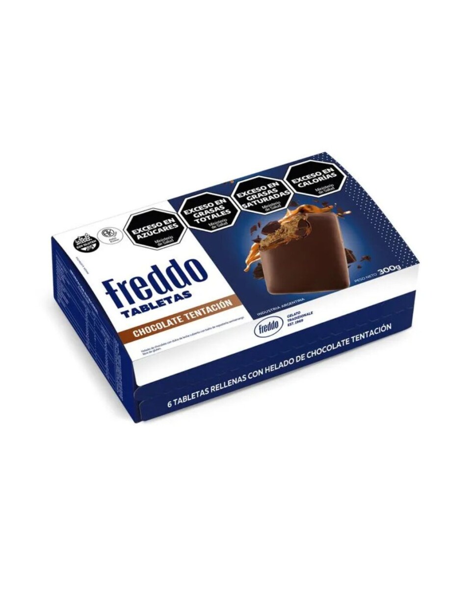 TABLETA CHOCO TENTACIÓN X 6 FREDDO 