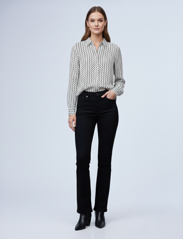 Camisa Print BLANCO/NEGRO