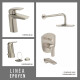 JUEGO COMPLETO DE GRIFERIA FV EPUYEN BRUSHED NICKEL GRIS-BRUSHED NICKEL