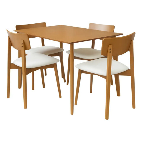 Juego De Comedor De Madera Macisa Rt543 Premium JUEGO COMEDOR MARRUECOS NOGAL RT543