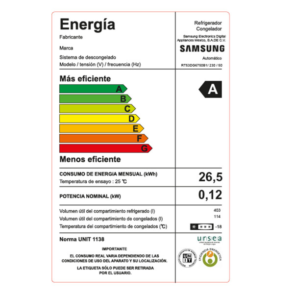 Heladera Inverter Samsung Sart53dg6750b1 517l HELADERA SAMSUNG INVER C/DISP 517L WIFI