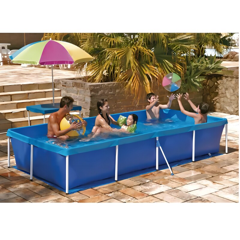 Piscina rectangular con marco de 3000 litros estructurada por Mor Color Blue(Pausada) Piscina Rectangular Con Marco De 3000 Litros Estructurada Por Mor Color Blue(pausada)