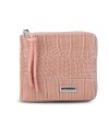 Billetera Candela Croco Rosa Mauve