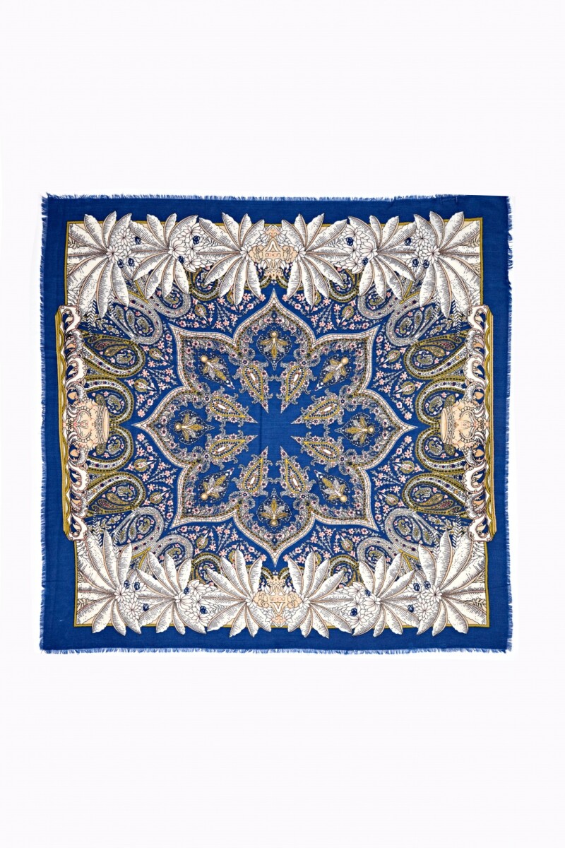 Chal estampado - azul 