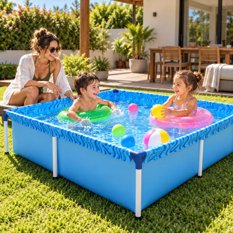 Piscina Infantil Mor 1500L Estructural Metálica Lona PVC Azul