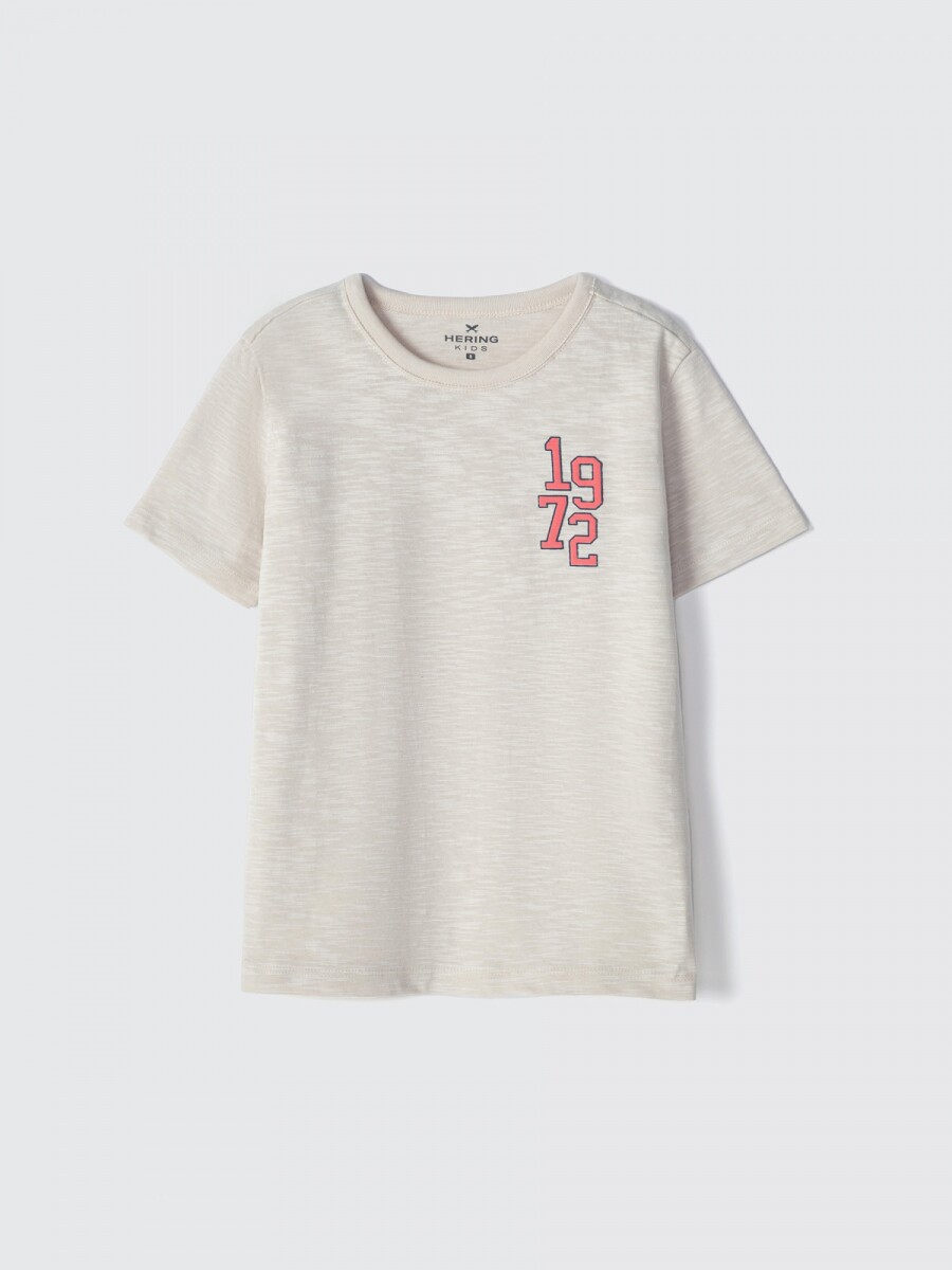 CAMISETA INFANTIL CON ESTAMPA - GRIS 