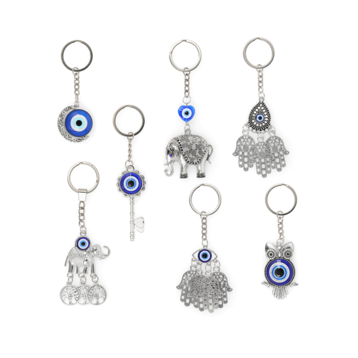 LLAVEROS DE OJO TURCO X3 UNIDADES - GP019 - Llaveros De Ojo Turco X3 Unidades - Gp019 
