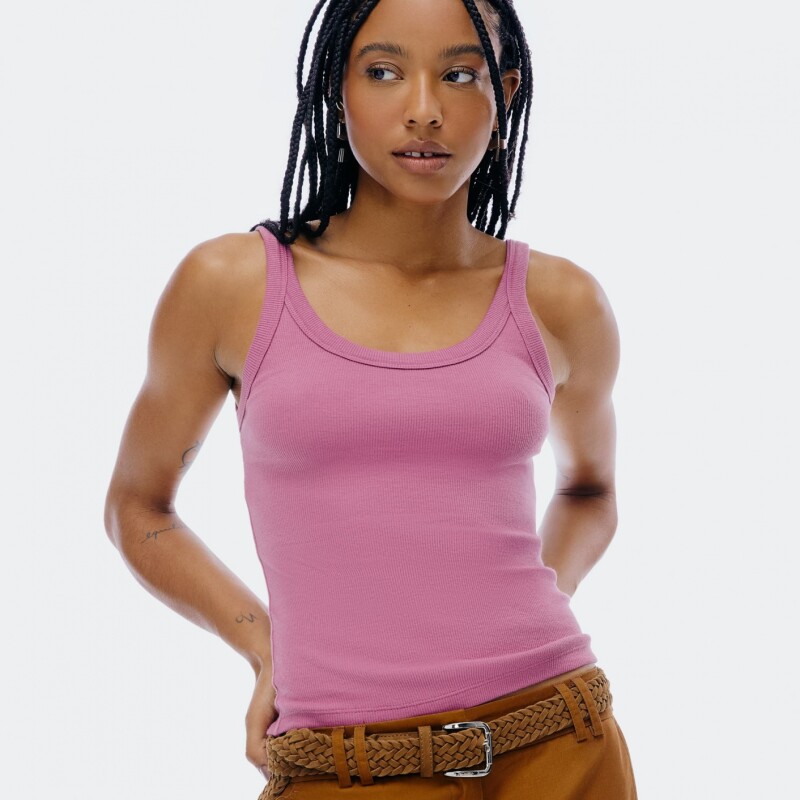 CAMISETA REGATA FEM ROXO MEDIO