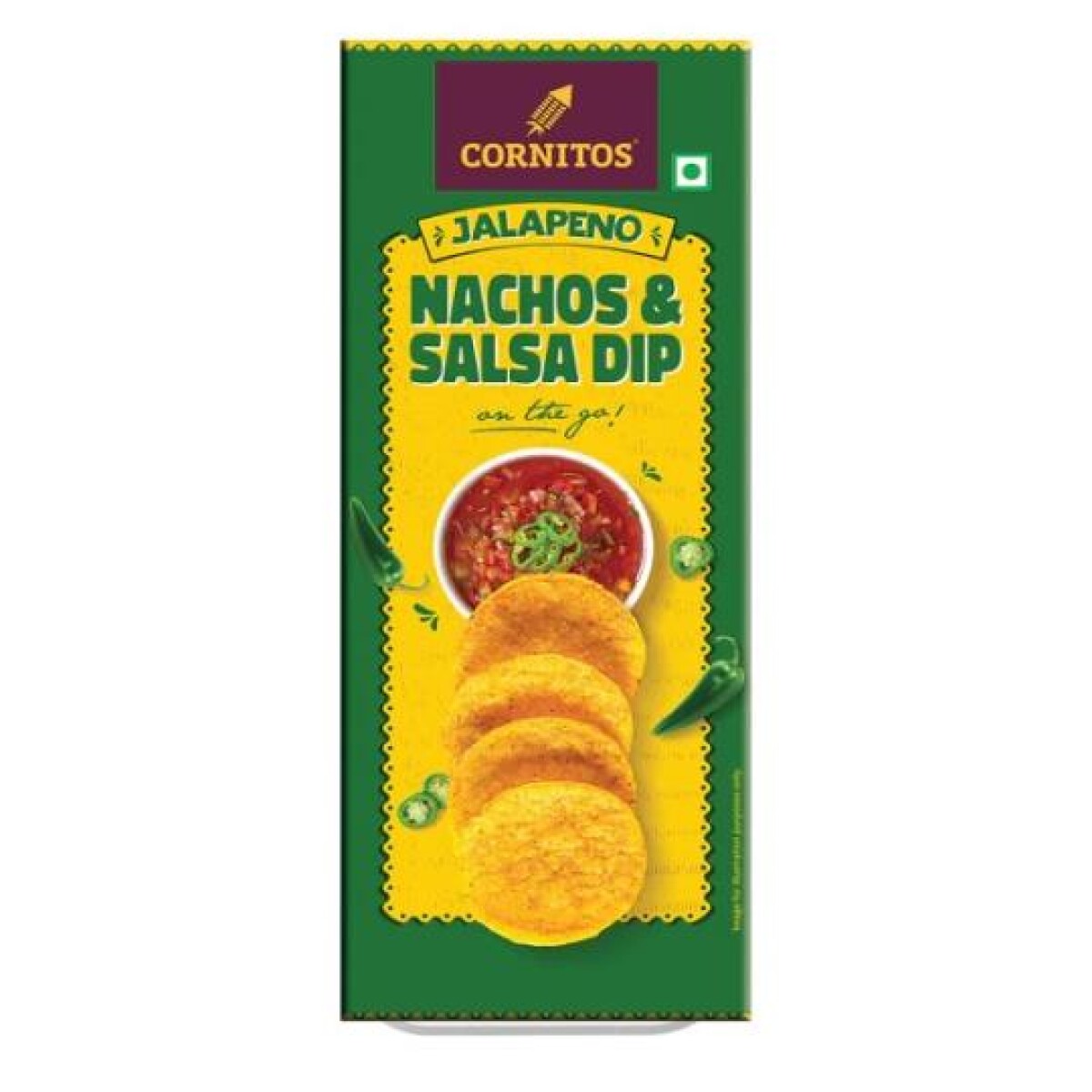 NAT-CORNITOS NACHOS Y SALSA DIPS JALAPEÑO 70G 