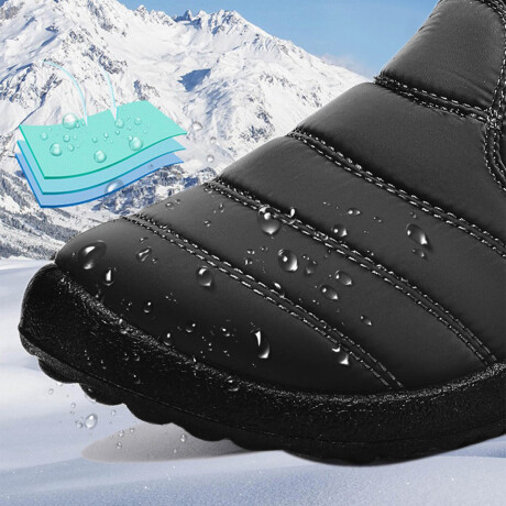 Bota De Abrigo Mujer Corderito Impermeable C/cierre Negro