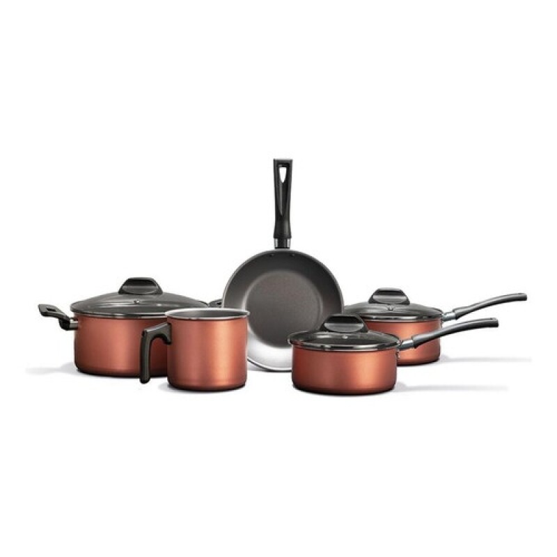 Juego de batería de cocina 8 piezas en aluminio Brinox - Línea Clove Cobre Juego de batería de cocina 8 piezas en aluminio Brinox - Línea Clove Cobre
