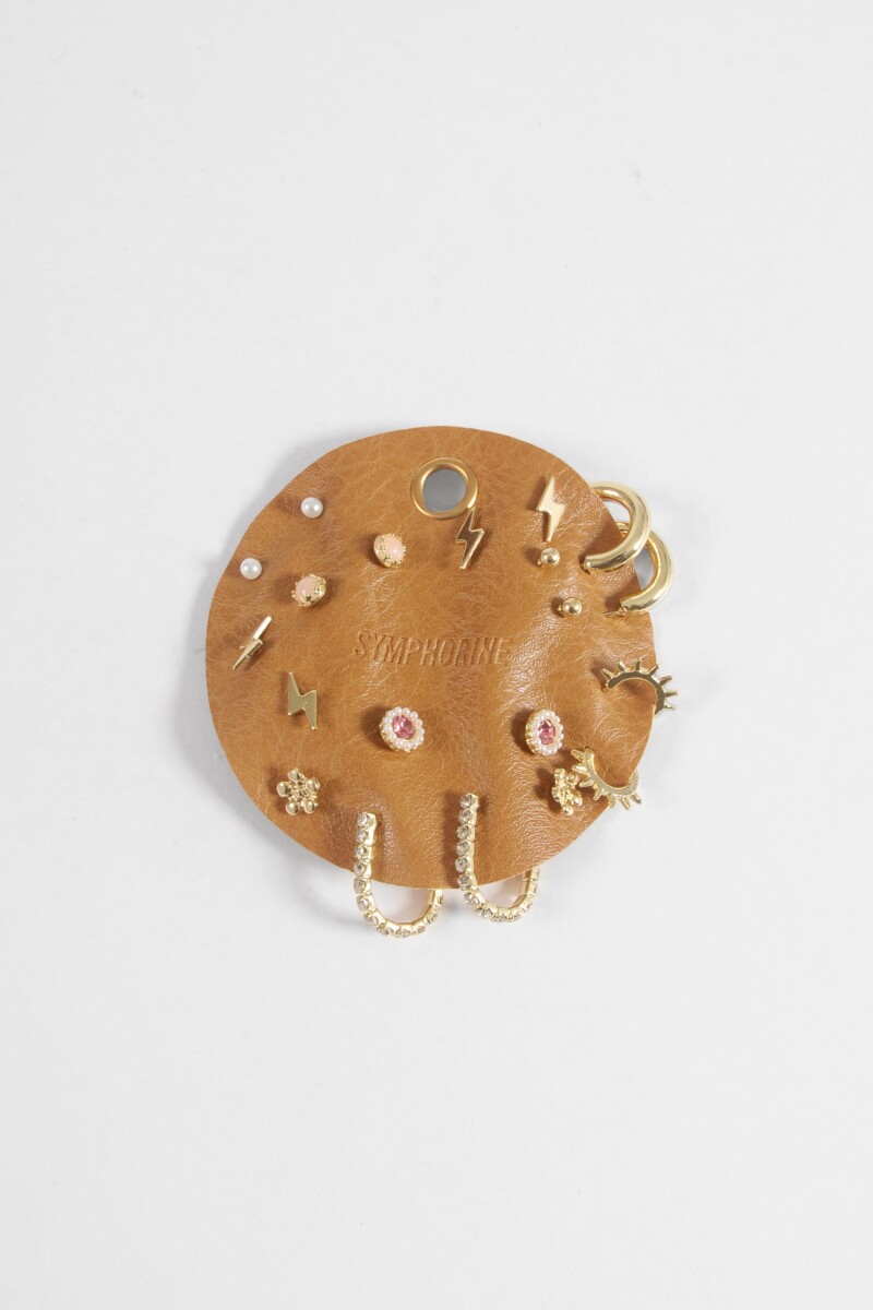 Set de 10 pins variados dorado