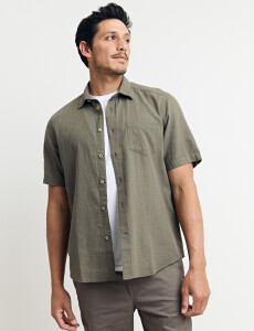 012265 CAMISA HARRINGTON LABEL Oliva