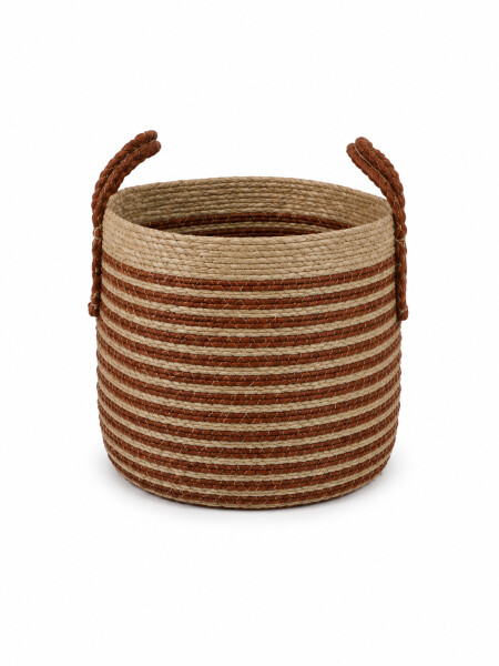 CANASTO DE YUTE MULTICOLOR