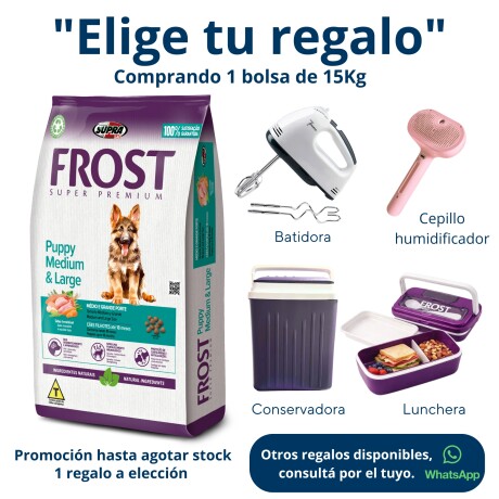 FROST CACHORRO MEDIANO Y GRANDE 15 +2 KG Frost Cachorro Mediano Y Grande 15 +2 Kg