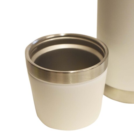Termo Comet en Acero Inoxidable 1Lt con Tapa Mate y Bombilla Blanco