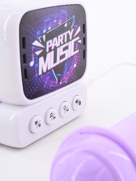 MICROFONO CON MINI PARLANTE BLANCO