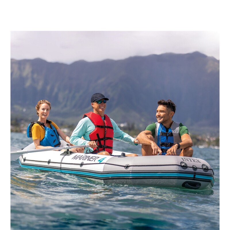 INTEX BOTE GOMÓN INFLABLE MARINER 4 PERSONAS SET Intex Bote Gomón Inflable Mariner 4 Personas Set