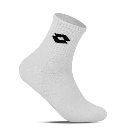 Lotto Medias Larga Tripack 35/38 Blanco-Negro