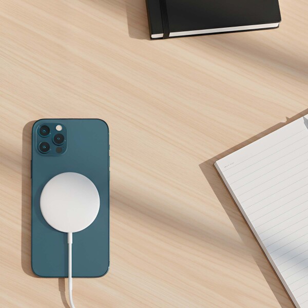 Cargador Qi Magnetico 15w Inalambrico Rapido Con Usb C Color Blanco