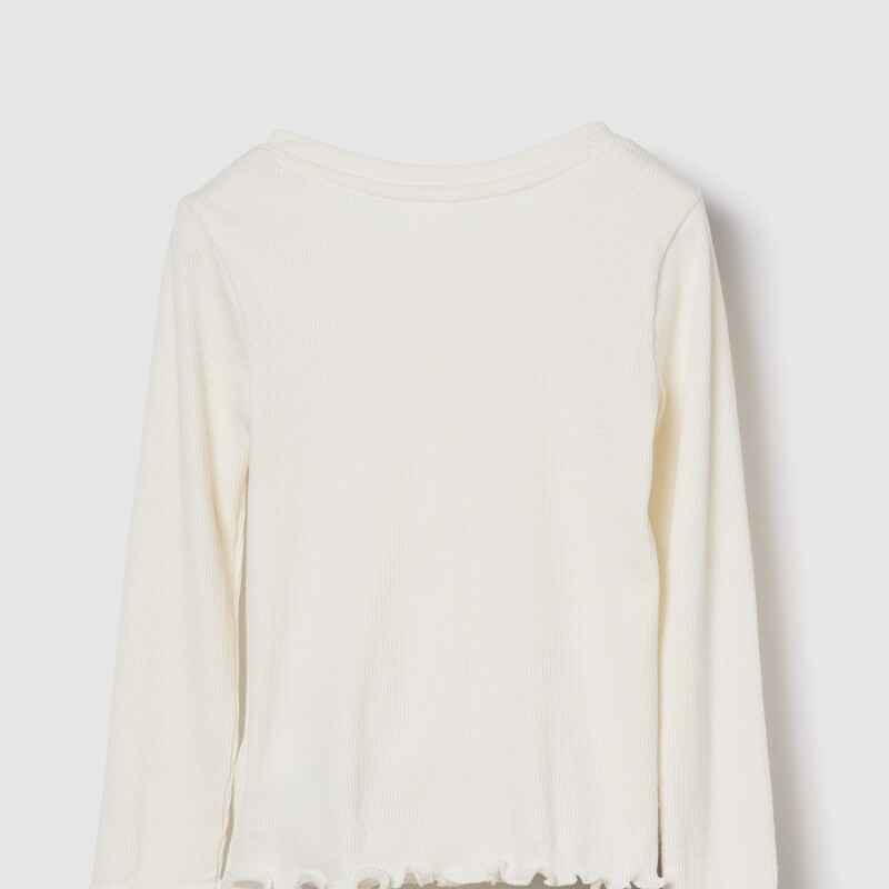 V-JPN LS LOGO RIB TEE IVORY FROST