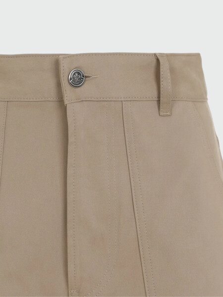 Moncler - Pantalón de Gabardina Beige