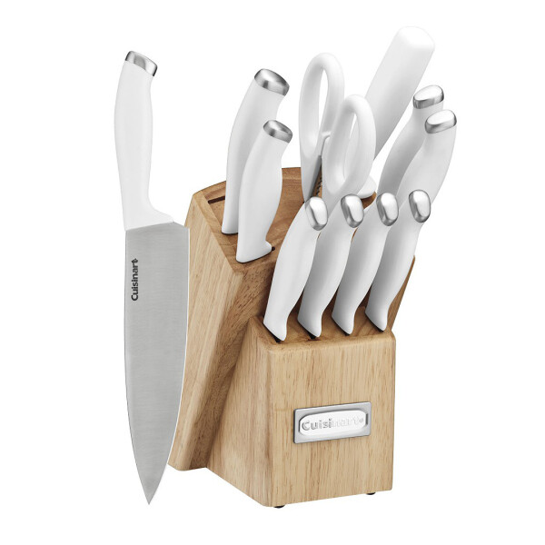 Cuisinart® JUEGO DE CUCHILLOS DE ACERO INOXIDABLE CON BLOQUE DE 12 PIEZAS - BLANCO N/A
