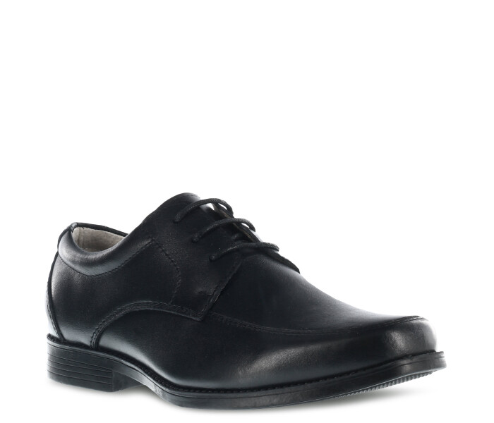 Zapato LORD de cuero acordonado colegial Black