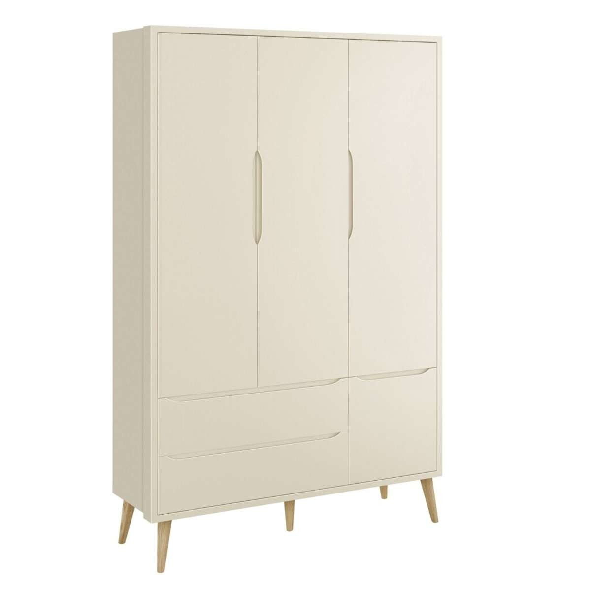 Ropero 3 puertas 2 cajones Infantil Theo - Gris 