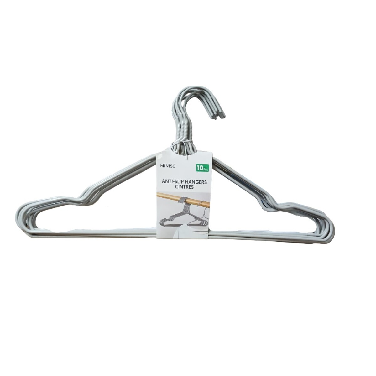 Percha antideslizante 10pcs - gris 