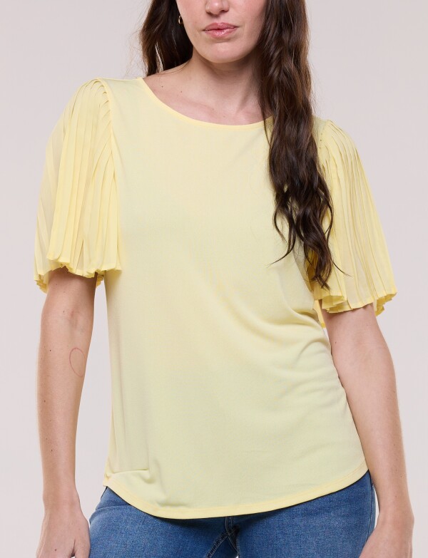 Blusa Manga Plisada AMARILLO