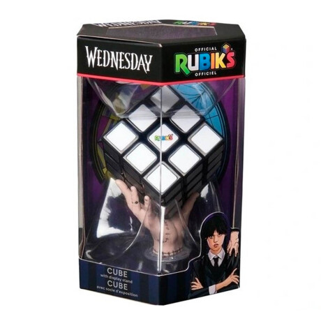 Cubo Rubiks 3x3 Wednesday Merlina Con Exhibidor Cubo Rubiks 3x3 Wednesday Merlina Con Exhibidor