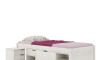 Cama Madera Maciza Con Cajones - 1 plaza - Linea charme Blanco