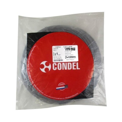 CABLE TIPO TALLER 3X 1,00MM2 CONDEL CABLE TIPO TALLER 3X 1,00MM2 CONDEL