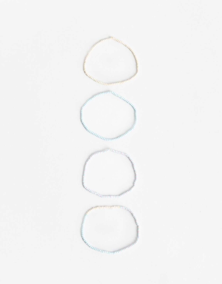 Set De Pulseras Elásticas Para Niñas - Combinacion Multicolor 