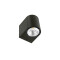 LED Redonda de Pared Vivion 7,5X9 4+4W Cálido - Negro