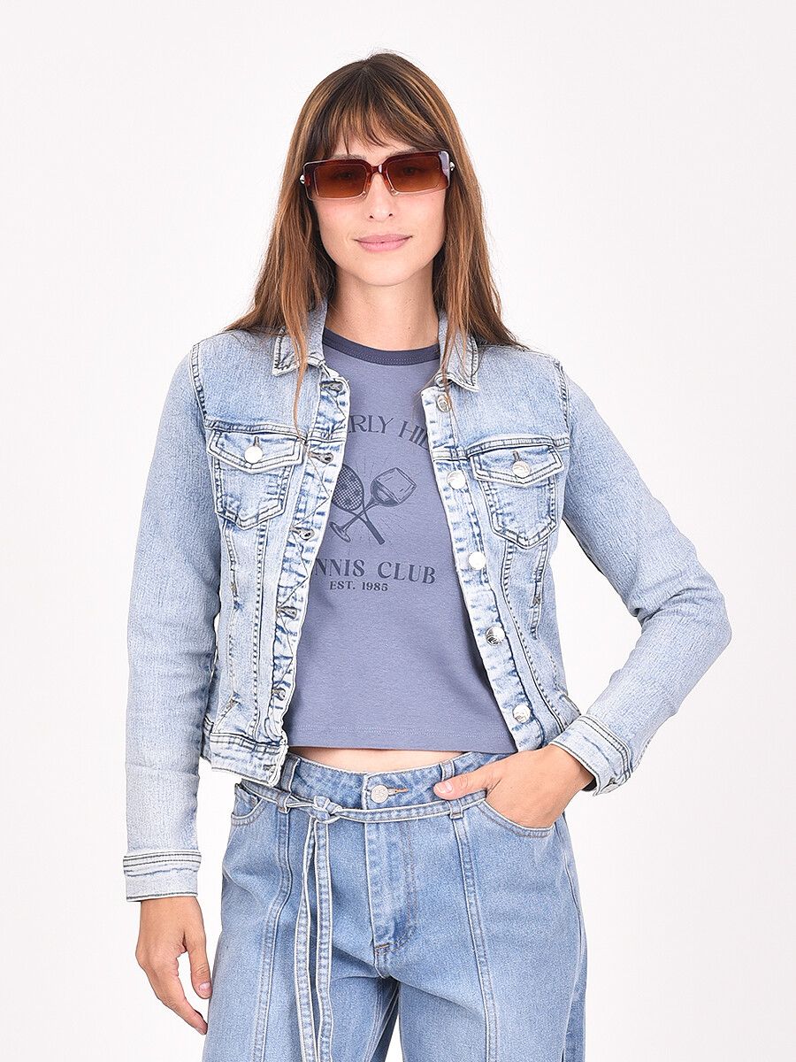 CAMPERA JEAN APPLE - AZUL CLARO 