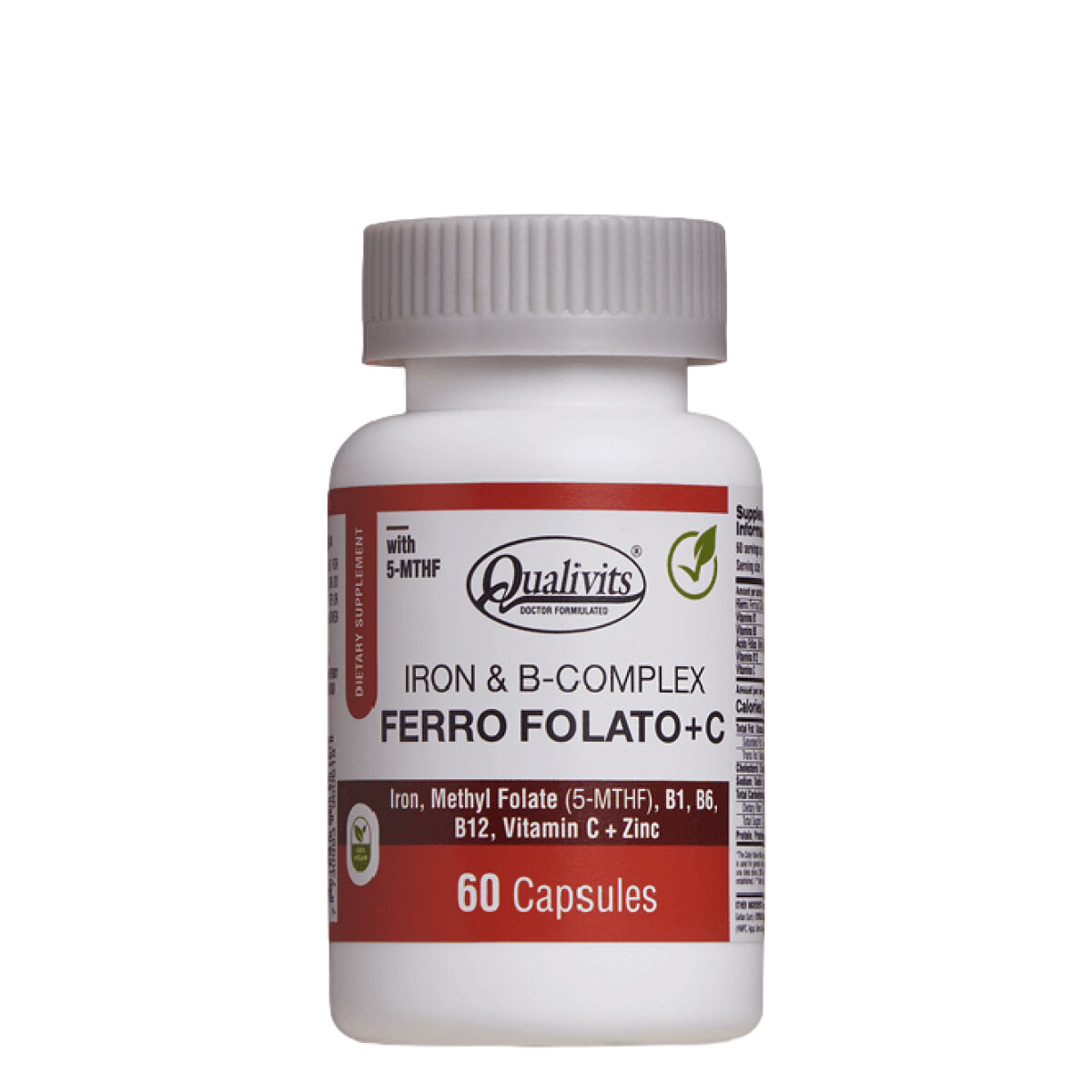 Iron + B-Complex 60 Cáps Qualivits 