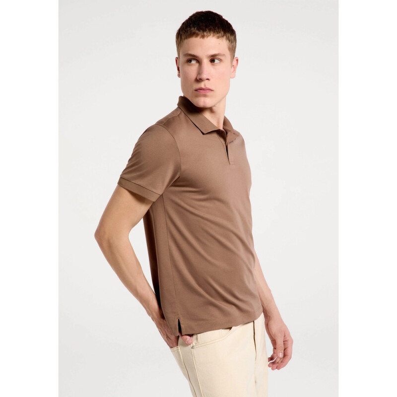 CAMISA POLO MM MASC MARROM MEDIO