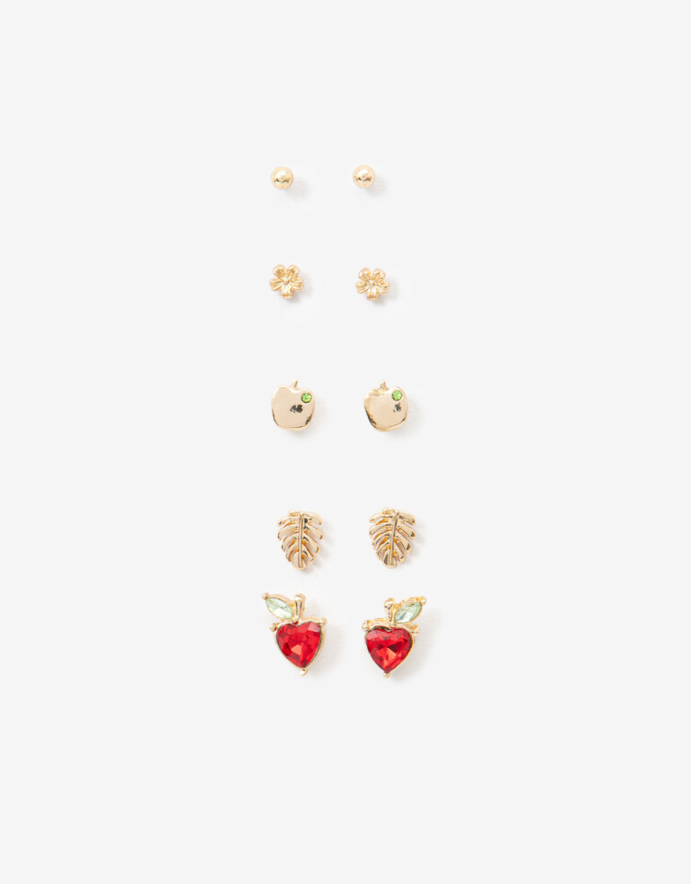 Aros Sets Metal Set De Aros Frutales - Dorado