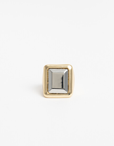 Anillos Medianos y Grandes Metal Anillos Grandes Metal Biplating - Combinacion Bicolor
