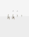 Aros Sets Cubic zirconia Set De Aros Cubic Zirconia - Plateado