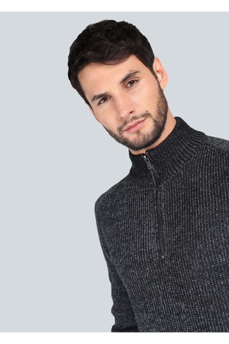 Sweater Medio Cierre AZUL
